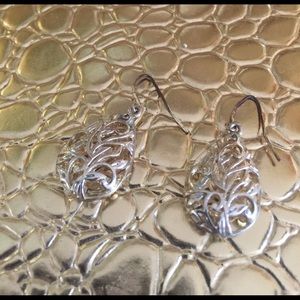 Vintage filigree silver earrings